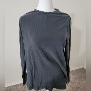 Crossley Cashmere Cotton Blend Black Longsleeve Top